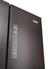 Haier 70cm 60/40 Total No Frost Fridge Freezer - Dark Inox
