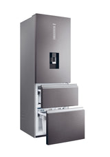Haier 59.5cm 60/40 Frost Free Fridge Freezer - Dark Inox