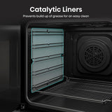 Hisense 50cm Double Oven Electric Cooker with Ceramic Hob - Black
