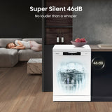 Hisense Full-Size Dishwasher - White - 14 Place Settings