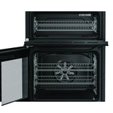 Hotpoint 60cm Double Oven Electric Cooker with Ceramic Hob - Black