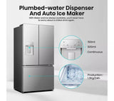 Hisense Total No Frost Plumbed American Fridge Freezer - Silver — view 5