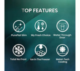 Hisense Total No Frost American Fridge Freezer - Black — view 2
