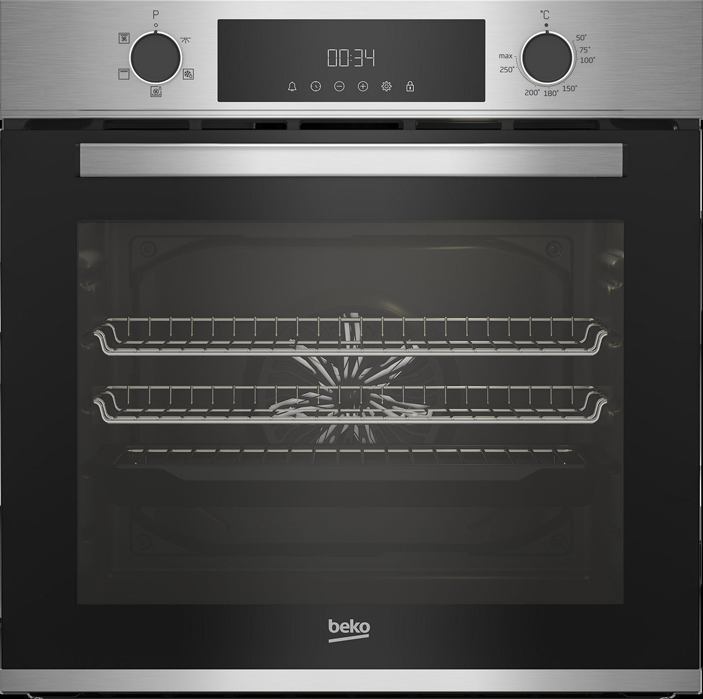 Beko AeroPerfect 60cm Built in RecycledNet Single Fan Oven - Stainless Steel