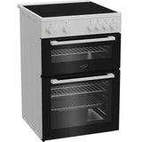 Zenith 60cm Electric Cooker with Ceramic Hob - White — view 2