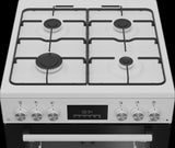 Beko 60cm Double Oven Gas Cooker with Gas Hob - White — view 4