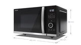 Sharp YC-QS254AU-B 25 Litres Flatbed Microwave Oven - Black
