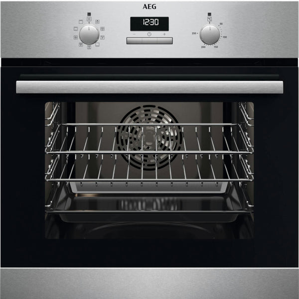 AEG BCX23101EM 59.4cm Built In Electric Single Oven - Stainless