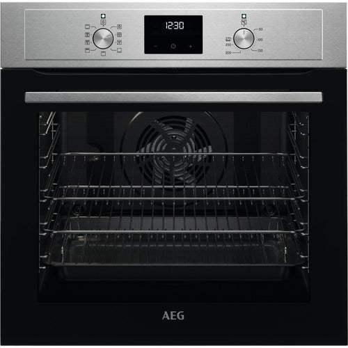 AEG BEX33501EM 59.4cm Built In Electric Single Oven - Stainless Steel