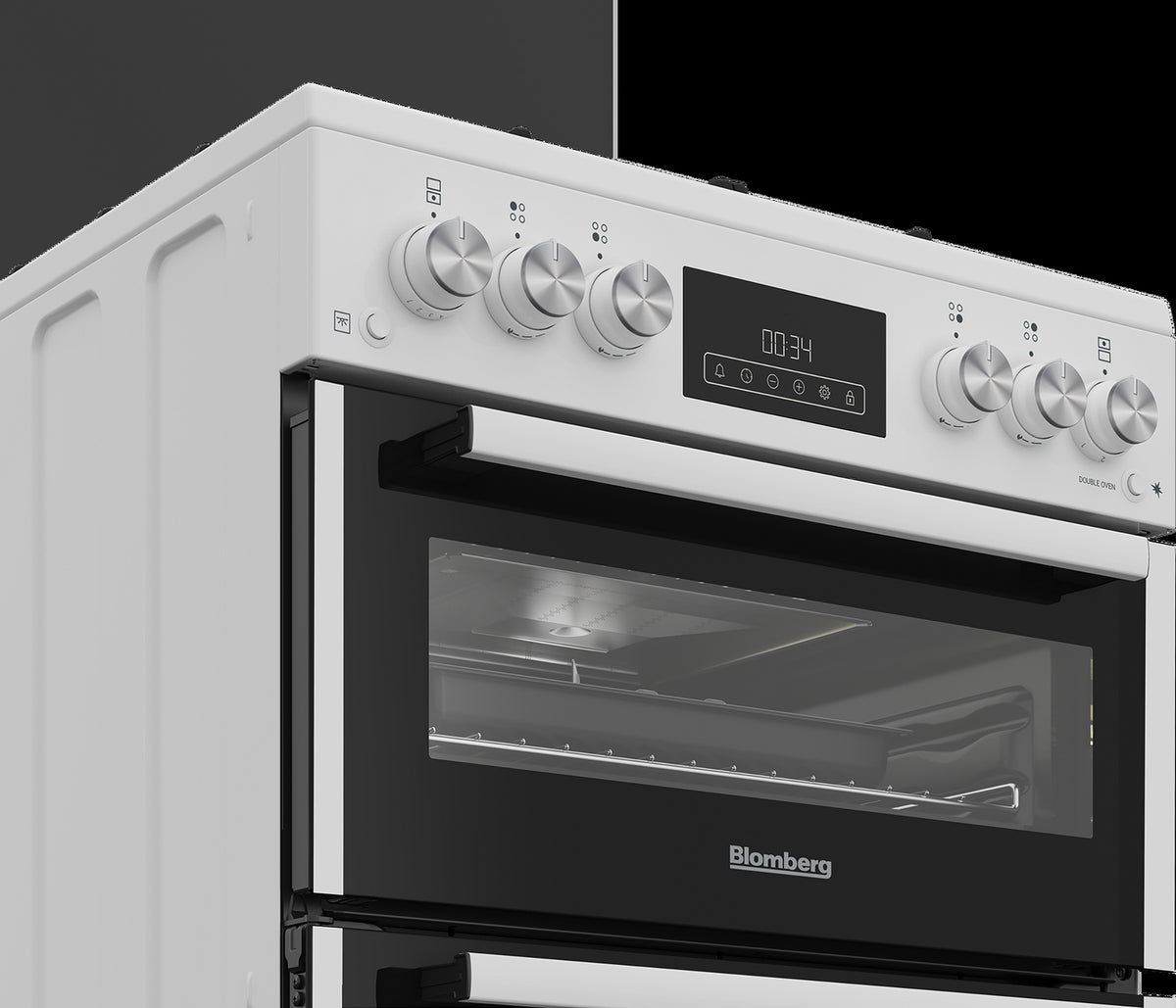 Blomberg GGRN655W 60cm Double Oven Gas Cooker with Gas Hob - White