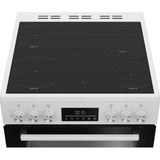 Beko EDC6731W 60cm Double Oven Electric Cooker with Vitroceramic Hob - White - View 4