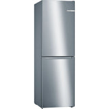 Bosch KGN34NLEAG 50/50 fridge freezer in stainless steel-look finish, front view