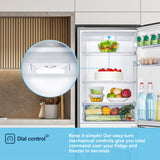 Fridgemaster MC55240ES 50/50 Freestanding Manual Defrost Fridge Freezer – Silver — view 3