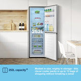 Fridgemaster MC55240ES 50/50 Freestanding Manual Defrost Fridge Freezer – Silver — view 4
