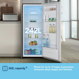 Fridgemaster MTL55242E 55cm Tall Larder Fridge - White — view 5