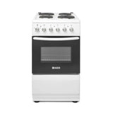 Haden HES051W 50cm Single Oven Electric Cooker with Sealed Plate Hob - White