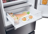 Haier 59.5cm 60/40 Frost Free Fridge Freezer - Dark Inox — view 7