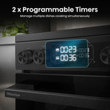 Hisense 50cm Double Oven Electric Cooker with Ceramic Hob - Black — view 8