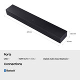 Samsung HW-B400F/XU 2.0ch Soundbar with 4 speakers - Titan Black — view 7