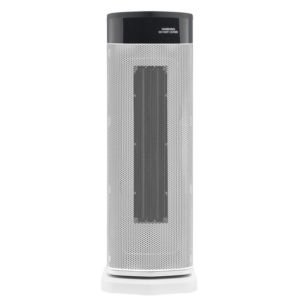 Morphy Richards 825401 white HeatFlux ceramic tower fan heater, front view