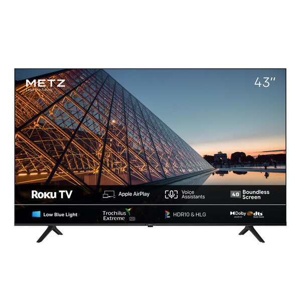 Metz 43MRD6000YUK 43-inch DLED UHD smart TV, front view