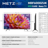Metz 43MRF6000ZUK 43" 4K DLED Smart TV - Black