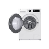 Samsung WD90HG5U34BEEU white washer dryer with door open