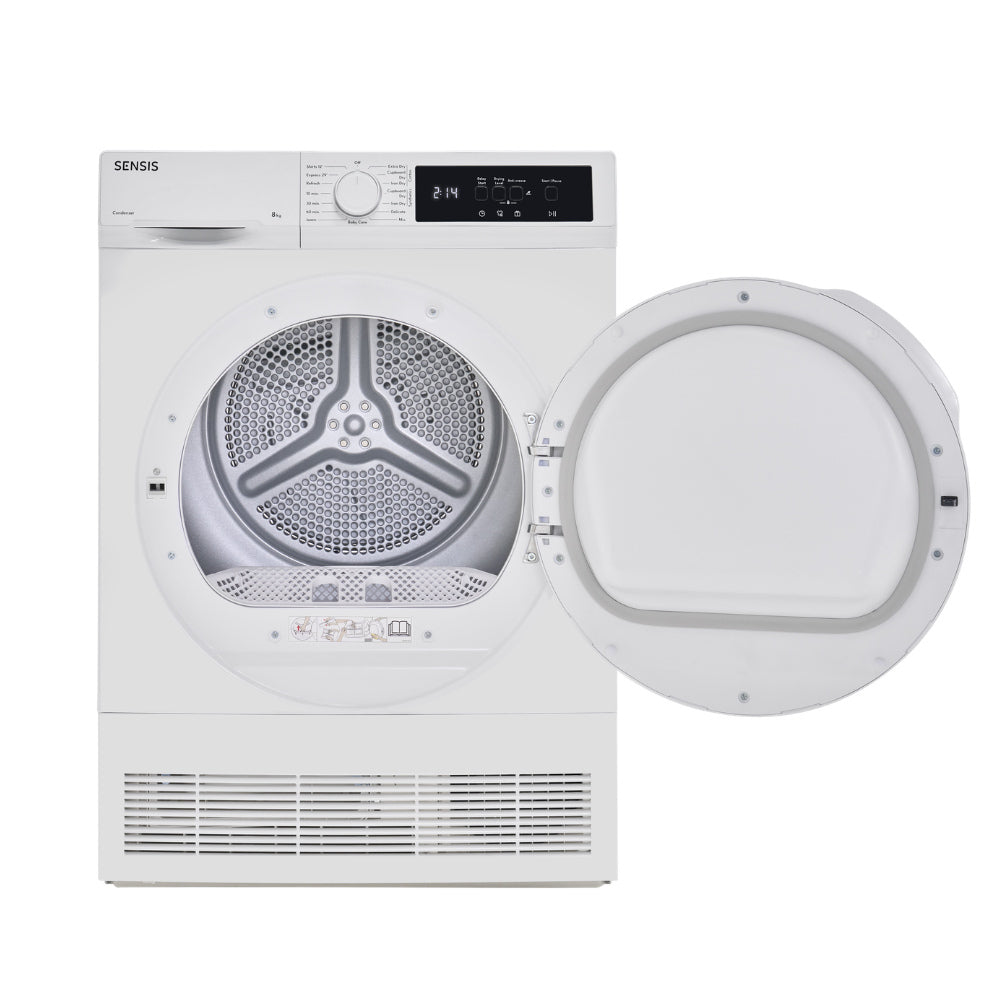 Sensis TDCF018BW 8kg Condenser Tumble Dryer - White