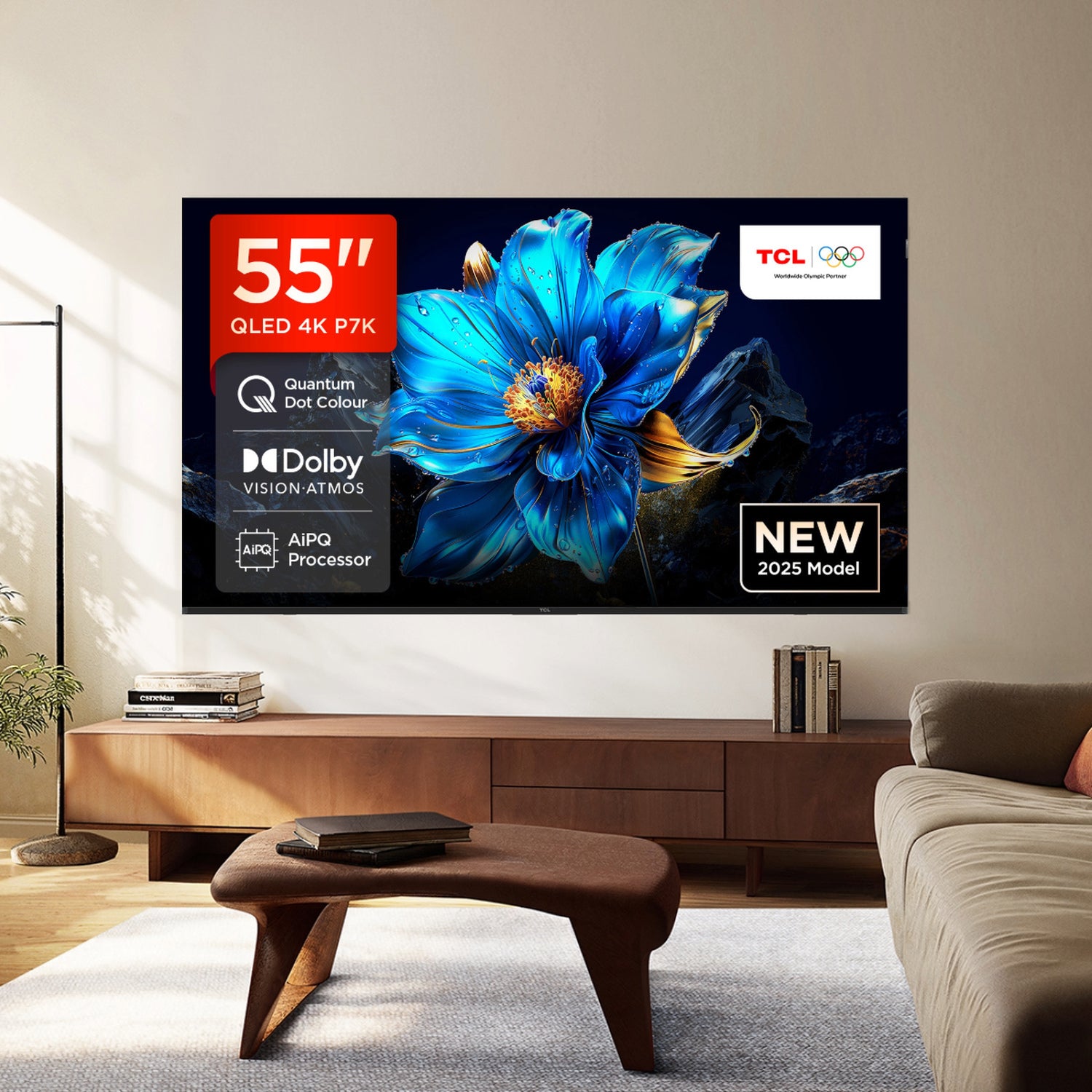 TCL 4K QLED Direct LED HDR Google TV 55"