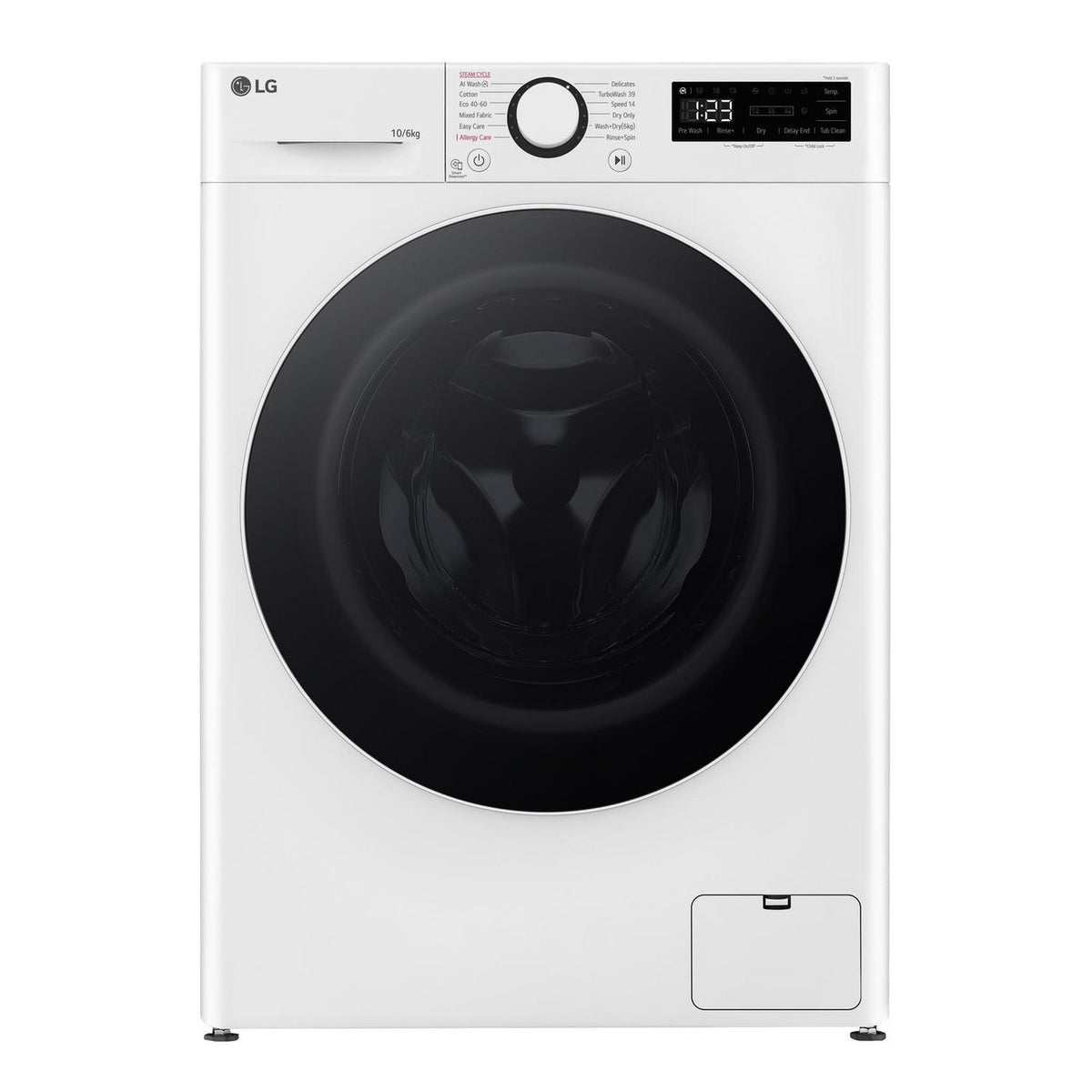 LG 10kg/6kg 1400 Spin Washer Dryer - White