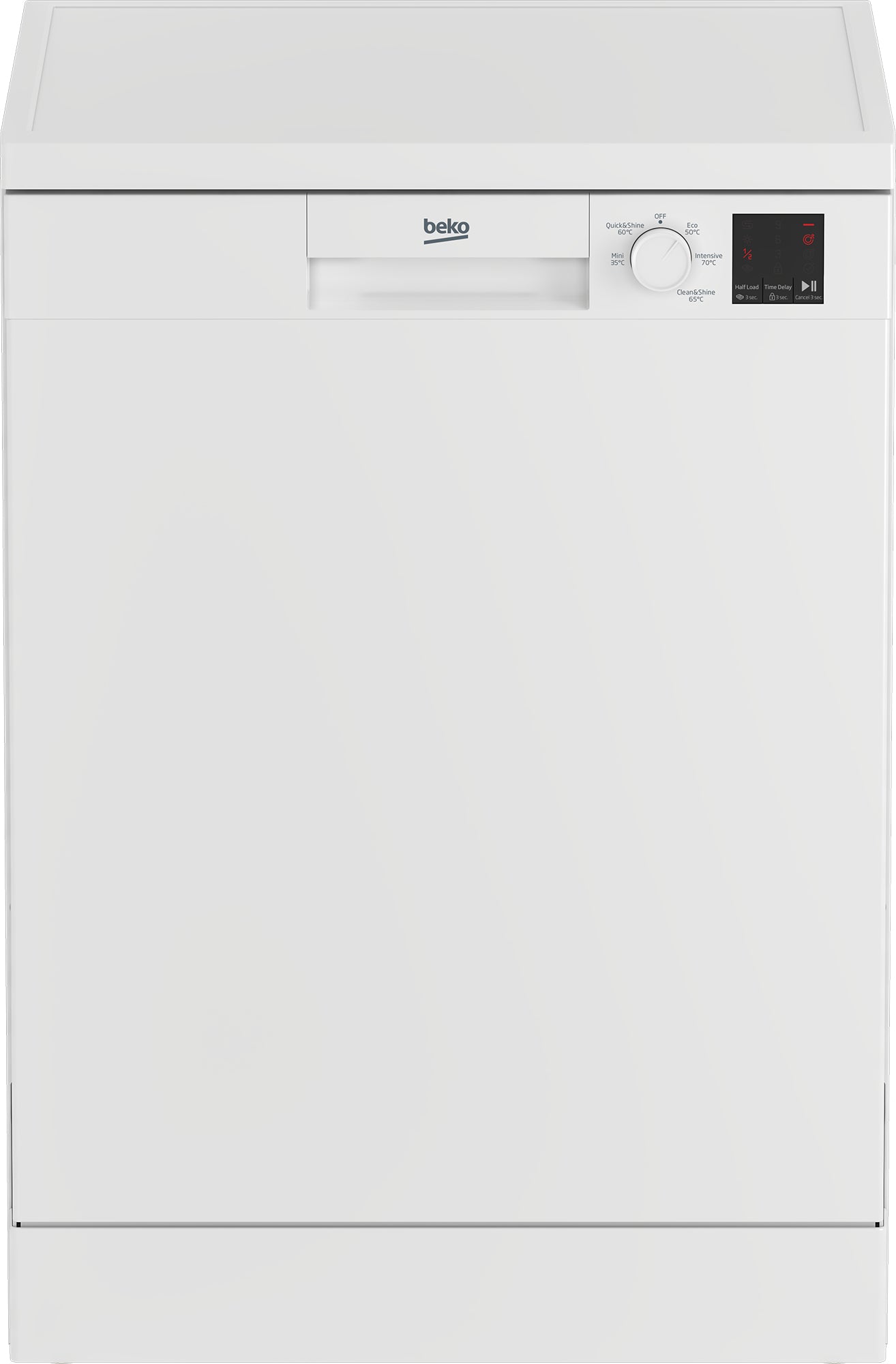 Beko DVN05C20W Full Size Dishwasher - White - 13 Place Settings