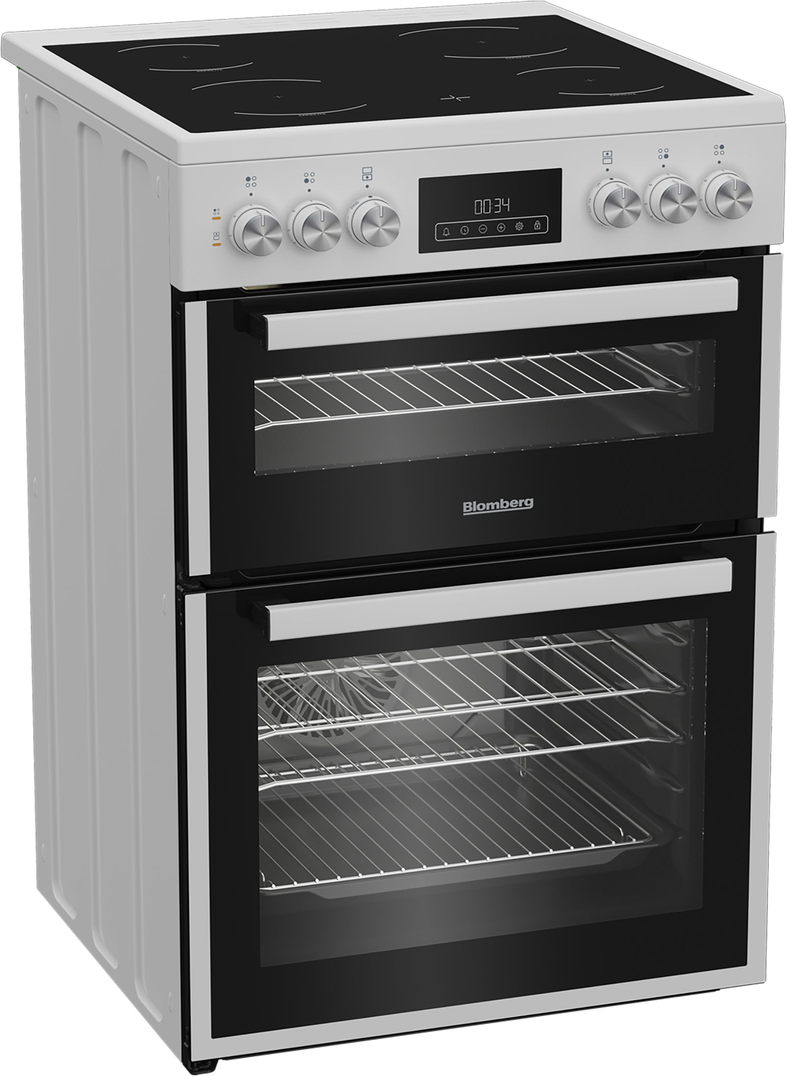 Blomberg HKRN651W 60cm Double Oven Electric Cooker with Vitroceramic Hob - White
