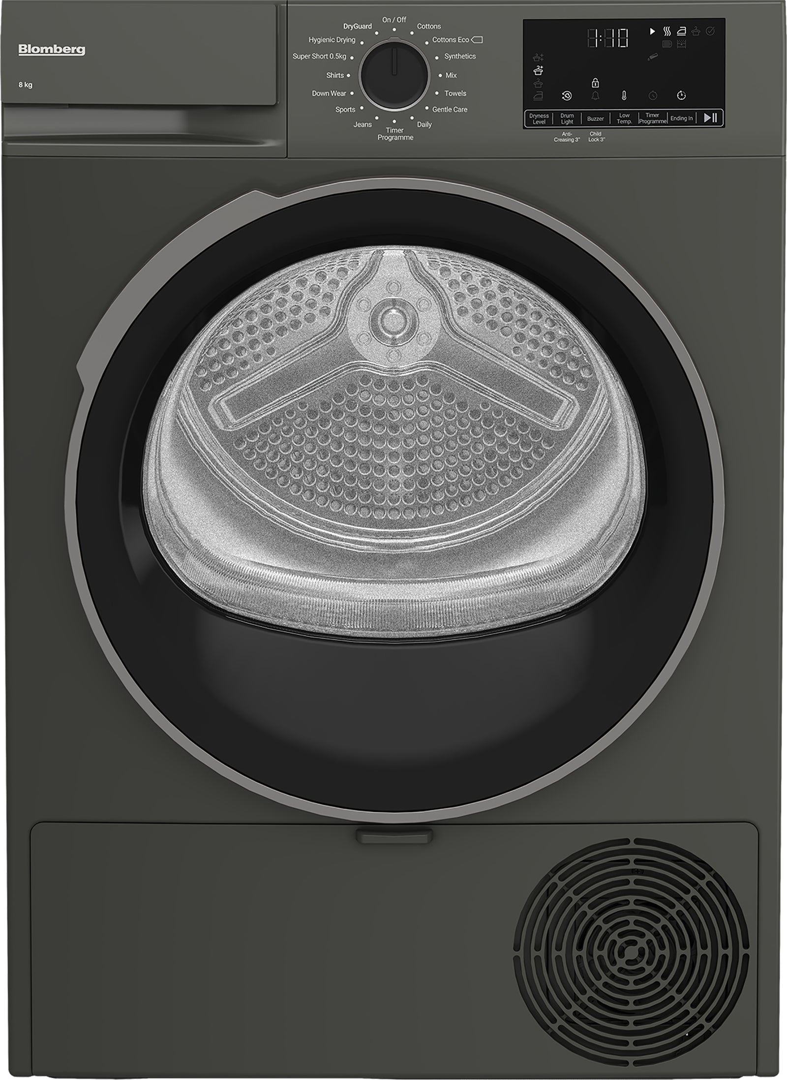 Blomberg LTA18321G 8kg Heat Pump Tumble Dryer - Graphite