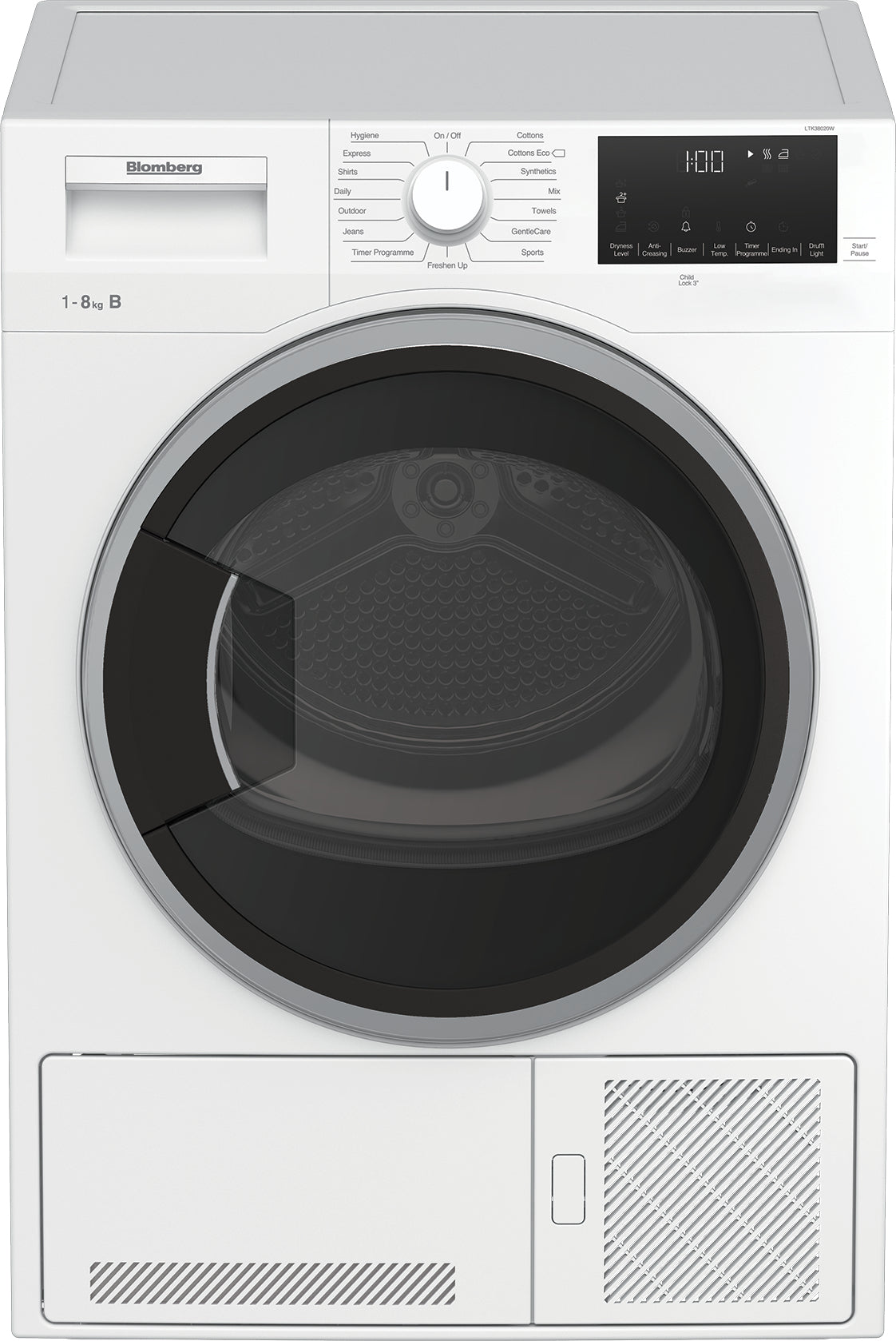 Blomberg LTK38020W 8kg Condenser Tumble Dryer - White