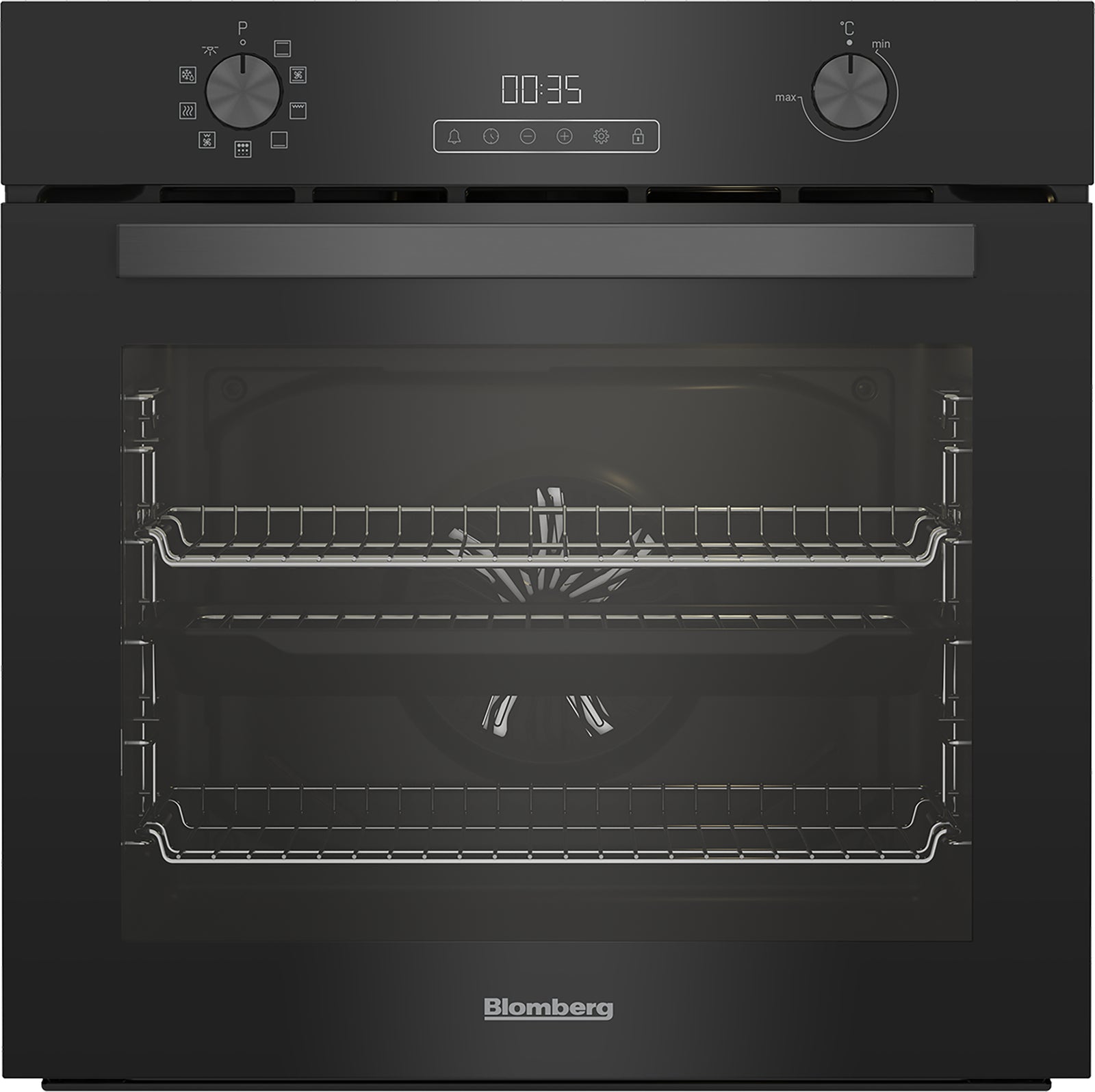 Blomberg AeroChef ROEN8232BP 60cm Built In Electric Single Oven - Black