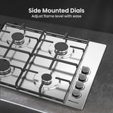 Hisense 60cm Gas Hob - Stainless Steel — view 6