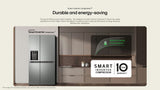 LG 91.3cm American Fridge Freezer - Prime Silver — view 7