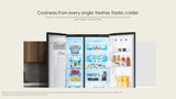 LG 91.3cm American Fridge Freezer - Prime Silver — view 6