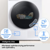 Samsung Series 5 OptimalDry™ 9kg Smart Heat Pump Tumble Dryer - White — view 5