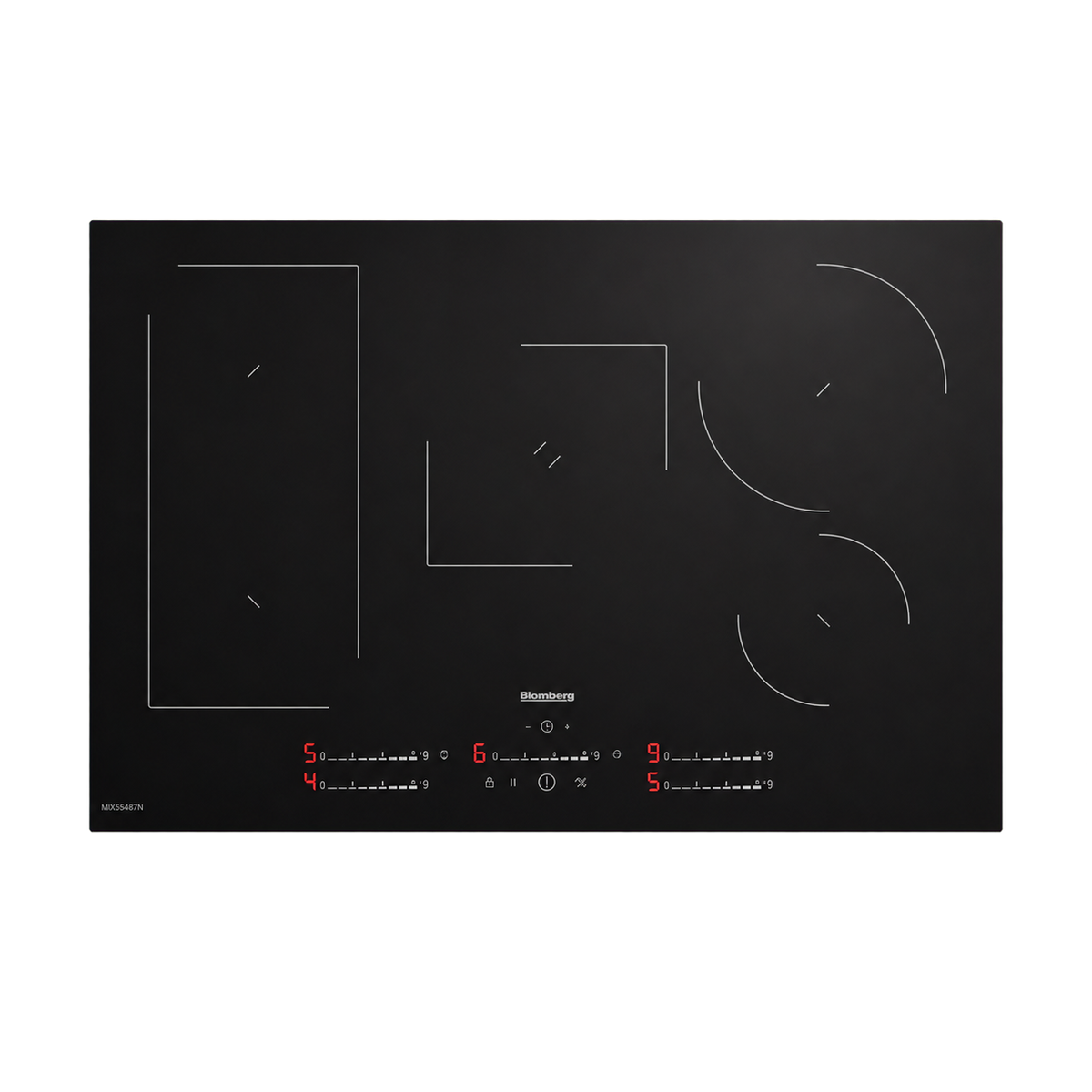 Blomberg MIX55487N 78cm Cook Sensor Induction Hob - Black