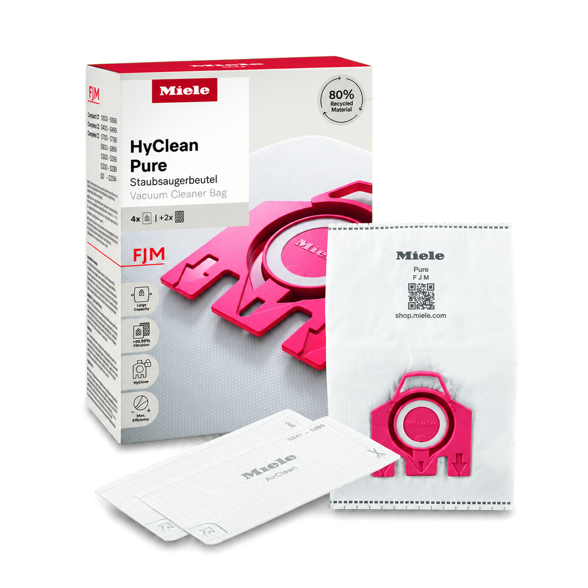 Miele FJMHyCleanPure Vacuum cleaner Bags - 4 Pack