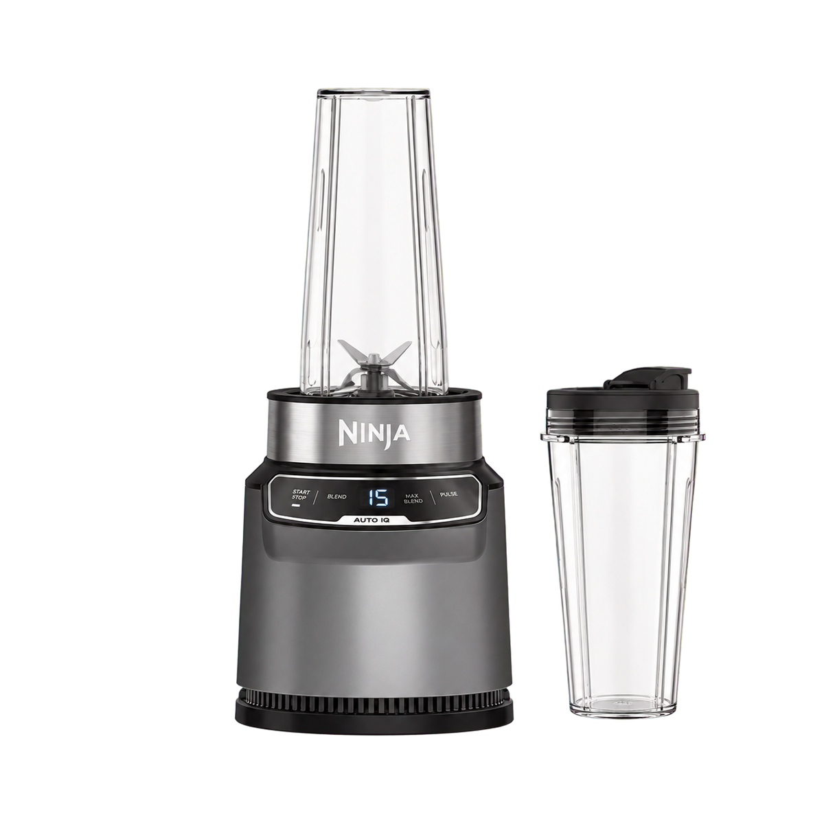 Ninja BN500UK Motorised Compact Blender with Auto-iQ - Dark Grey