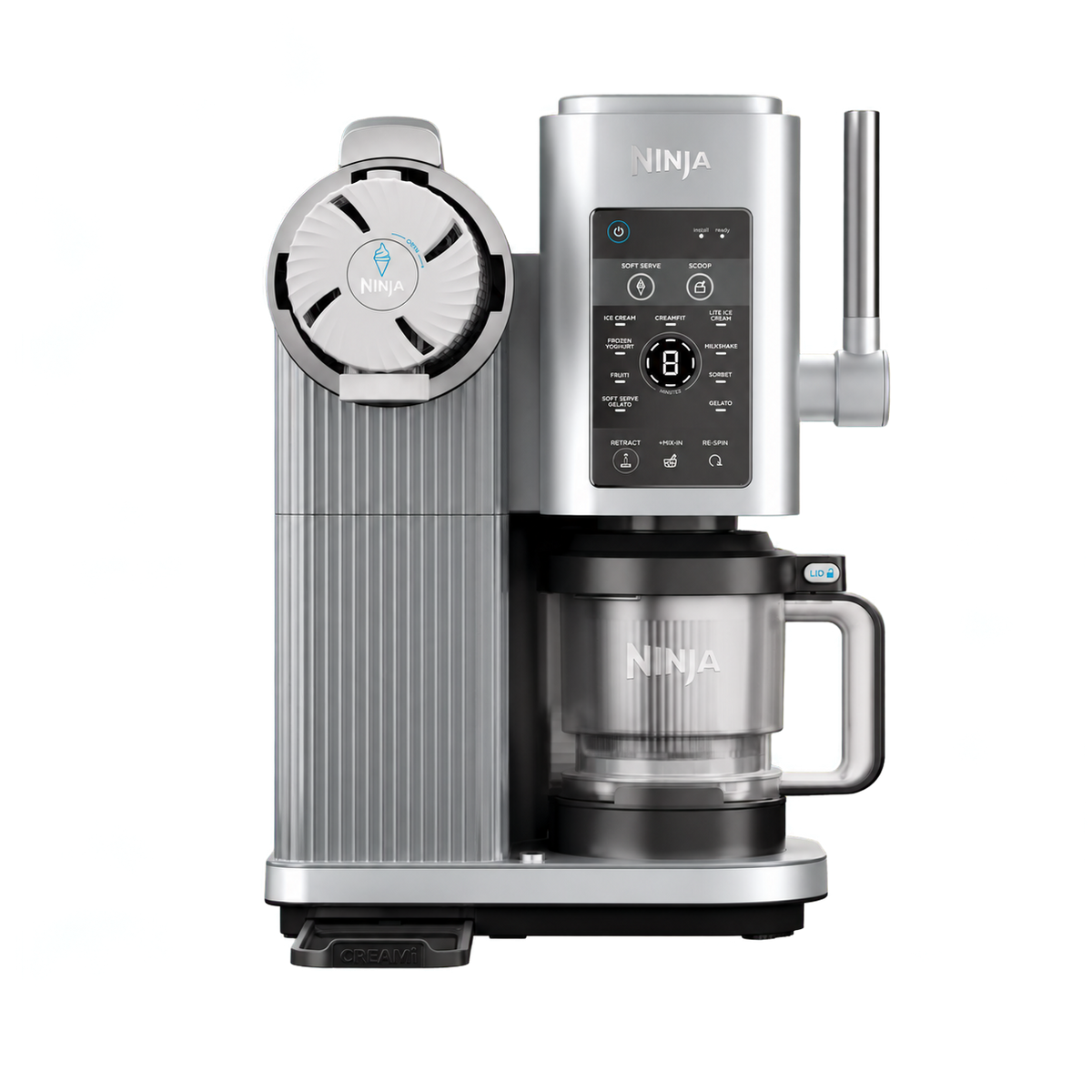 Ninja NC701UK Swirl by CREAMi 13-in-1 Soft Serve & Ice Cream Maker - Platinum Silver
