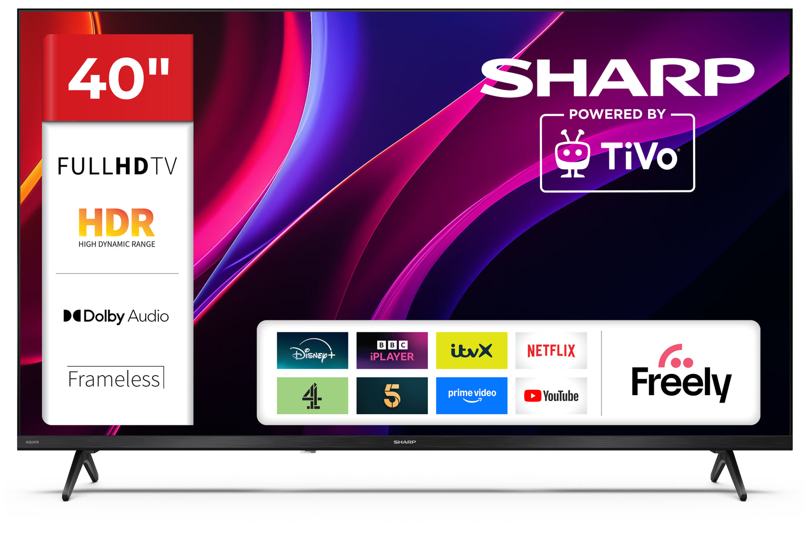 Sharp 2T-C40HE2245KB FHD TV - Black