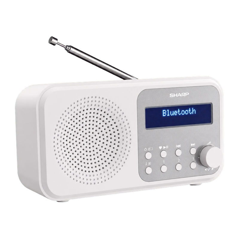 Sharp DR-P420 WH Tokyo Portable Digital Radio - White