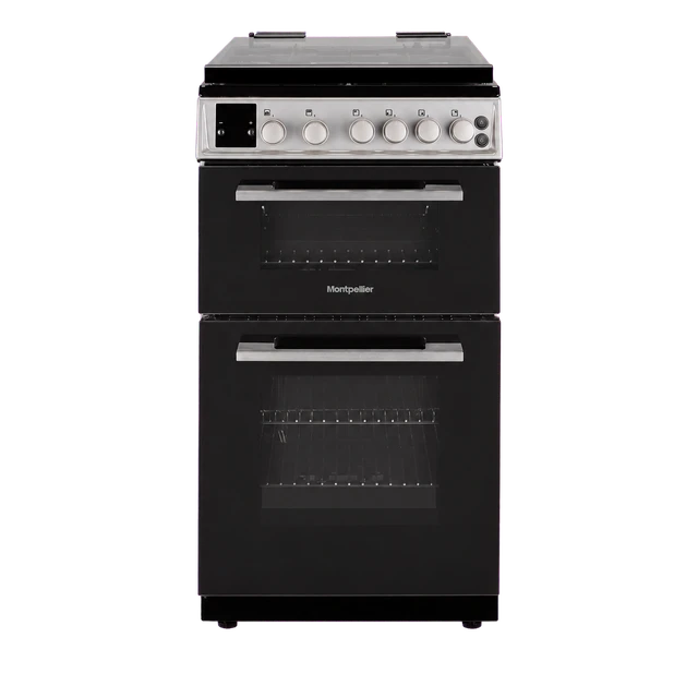 Montpellier MDOG50LS 50cm Double Gas Cooker in Silver