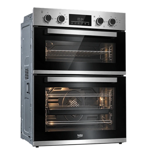 Beko CDFY22309X 59.4cm Built In Double Oven - Stainless Steel
